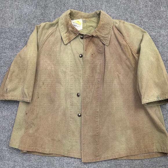 Vintage Militaires Equipment Jacket L Euro Army Military Trench Distressed WW2